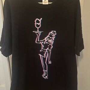 Black Neon Waitress Ice Cream T-shirt